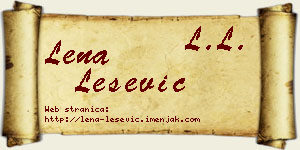 Lena Lešević vizit kartica